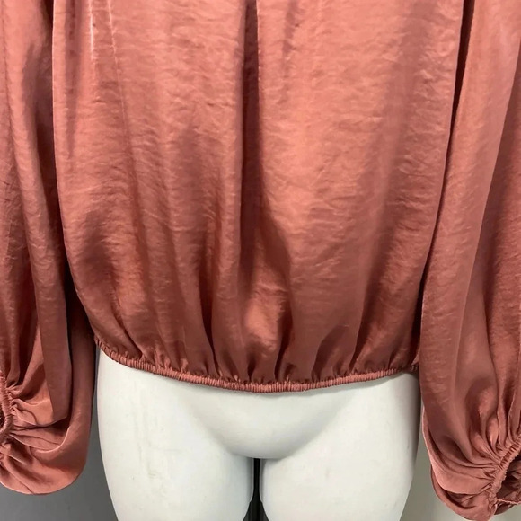 Charlotte Russe Peasant Blouse Top Women's Large Bronze Vixen Fairygoth Romantic - Picture 4 of 12